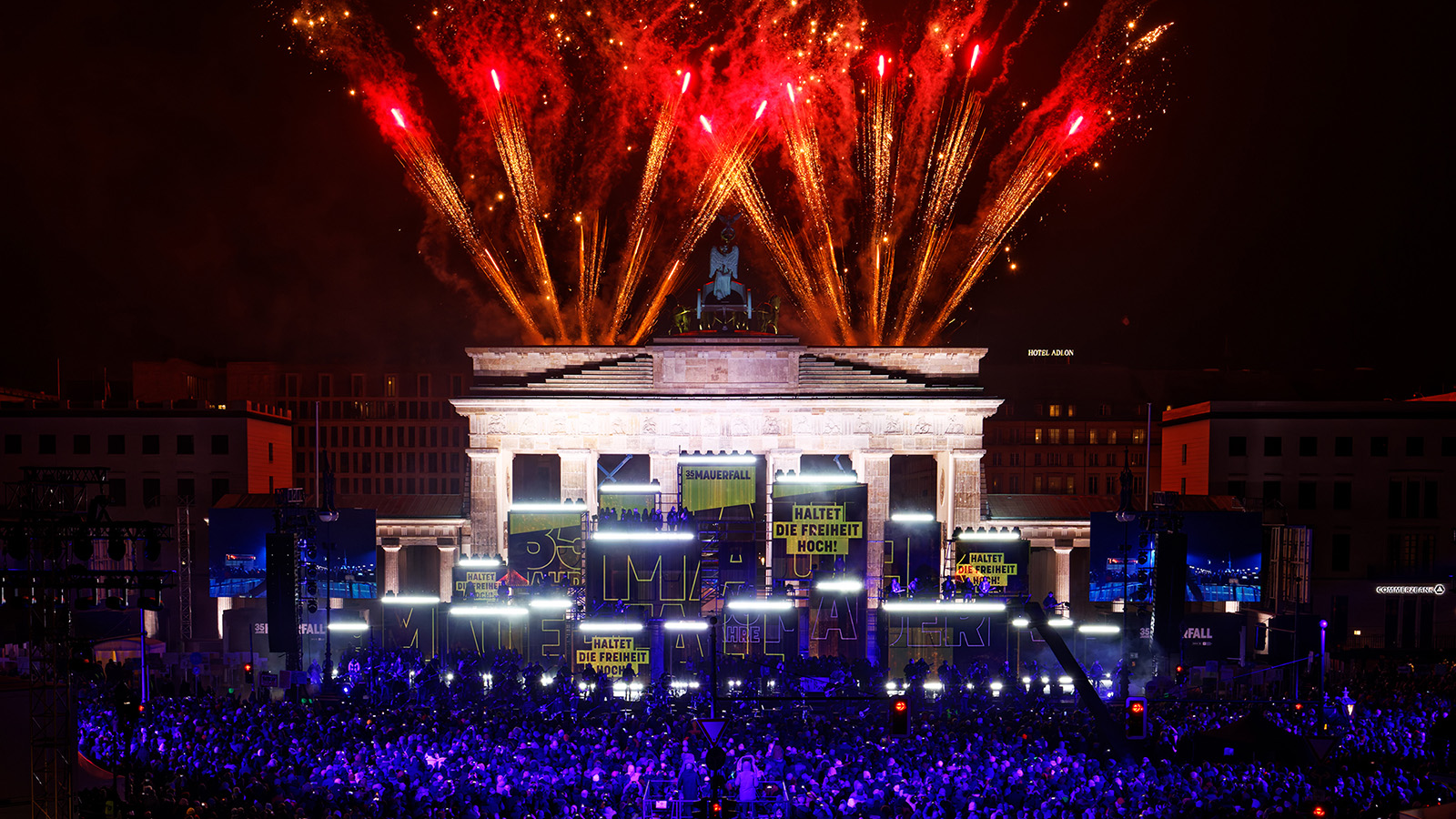 GLP lights celebration of the fall of the Berlin Wall at the Brandenburg Gate